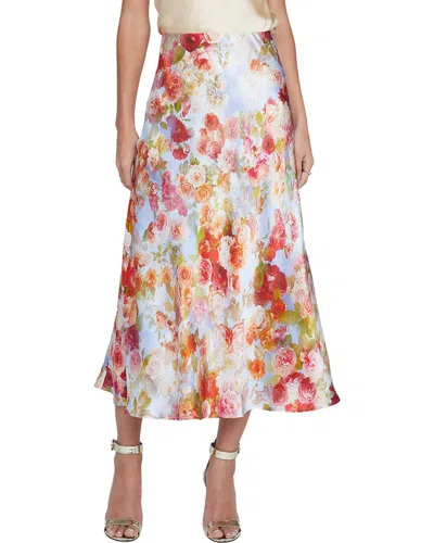 L'agence Clarisa Bias Silk Maxi Skirt In Multi