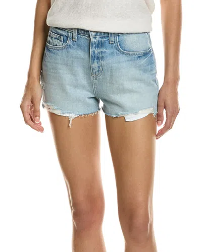 L'agence Clark High Waist Denim Cutoff Shorts In Blue