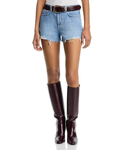 L'agence Clark High Rise Shorts In Blue