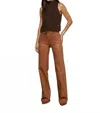 L'agence Clayton Coated Jean In Cognac Coated In Multi