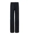L'agence Clayton Coated Wide-leg Jean In Black