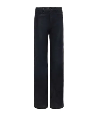L'agence Clayton Coated Wide-leg Jean In Black