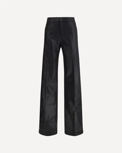 L'agence Clayton Coated Wide Leg Jeans In Black