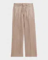 L'agence Clayton Coated Wide-leg Jeans In Brown