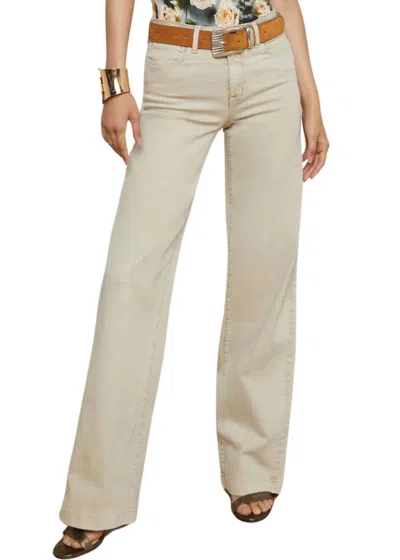 L'agence Clayton High Rise Wide Leg Jeans In Biscuit In Neutral