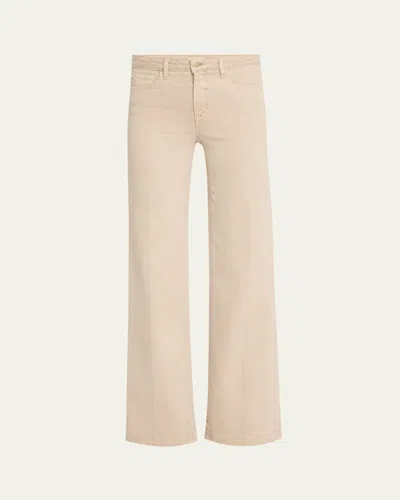 L'agence Clayton High Rise Wide-leg Jeans In Ltbrwn