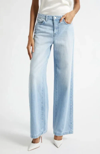 L'agence Clayton High Waist Wide Leg Jeans In Blue