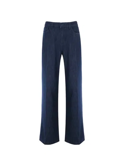 L'agence Clayton High-waisted Wide-leg Jeans In Blue