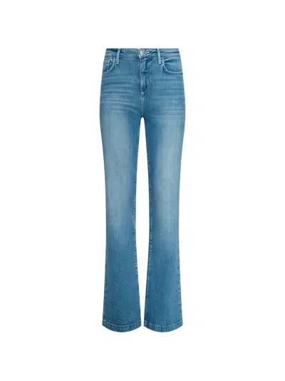 L'agence Clayton Wide Leg Jeans In Riverside In Blue