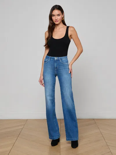L'agence Clayton Wide-leg Jean In Blue