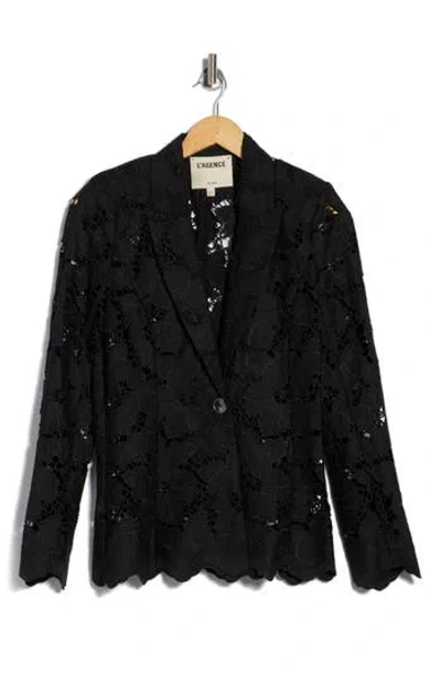 L'agence Clementine Lace Blazer In Black