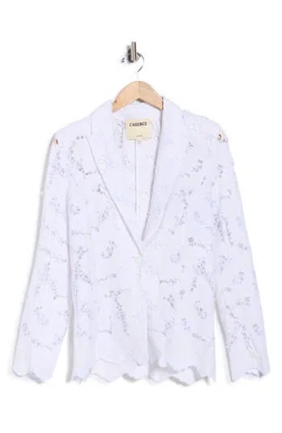 L'agence Clementine Lace Blazer In Blue