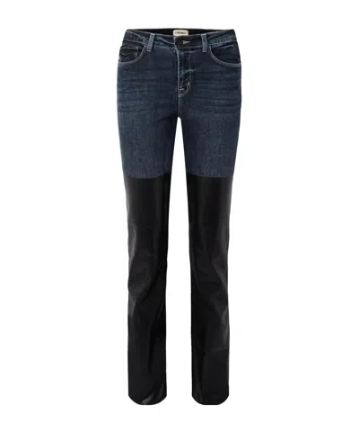 L'agence Coated High-waisted Flared Jeans In Multi