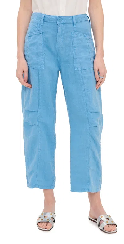 L'agence Cody Linen High Rise Rodeo Pants In Blue
