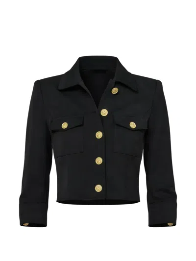 L'agence Coin Button Jacket In Black