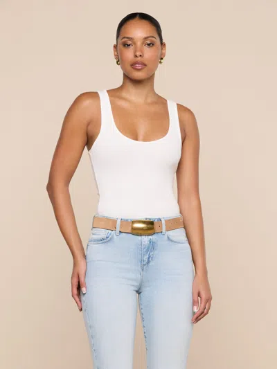 L'agence Cole Scoopneck Tank In White