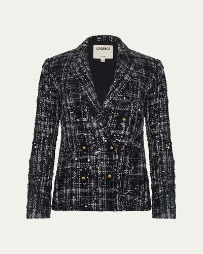 L'AGENCE COLIN SEQUINED TWEED BLAZER