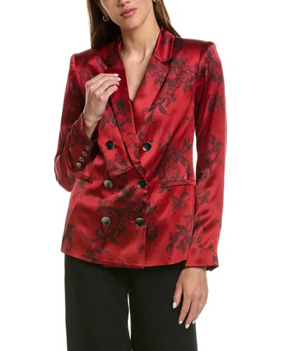 L'agence Colin Silk Blazer In Red