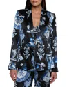 L'agence Colin Silk Double Breasted Blazer In Multi