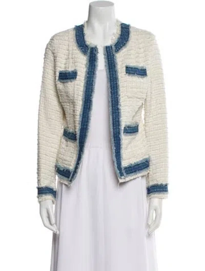 Pre-owned L'agence Colorblock Pattern Jacket In Neutral