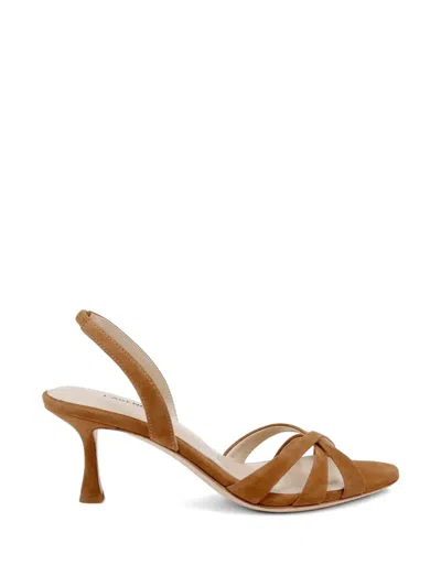 L'agence Colwill Slingback Heeled Sandals In Brown