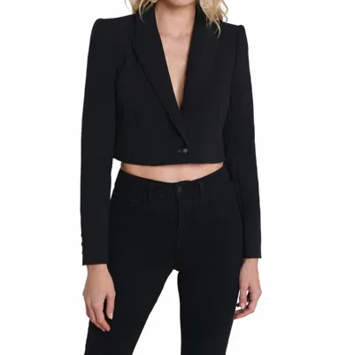 L'agence Cora Detachable Bottom Blazer In Black In Multi