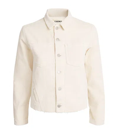 L'agence Corduroy Janelle Jacket In White
