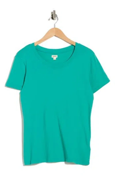 L'agence Cory Cotton Crewneck T-shirt In Green