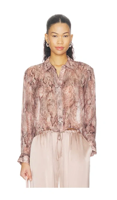 L'agence Cosette Crop Hi Low Shirt
