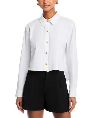 L'AGENCE L'AGENCE COSETTE CROP HIGH LOW HEM SHIRT