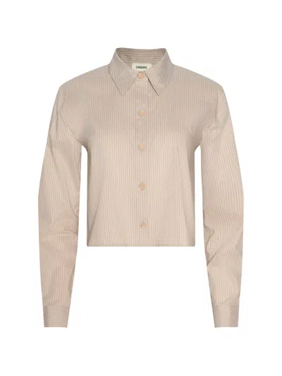 L'agence Cosette Striped Shirt In Neutral