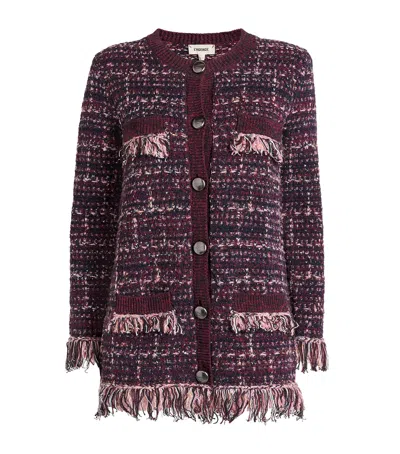 L'agence Cotton-blend Fringe Kastoria Cardigan In Multi