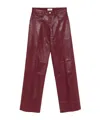 L'agence Cotton-blend Pants In Purple