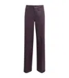 L'agence Cotton-blend Scottie Wide-leg Coated Jeans In Black