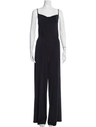 Pre-owned L'agence Cowl Neck Jumpsuit In Black