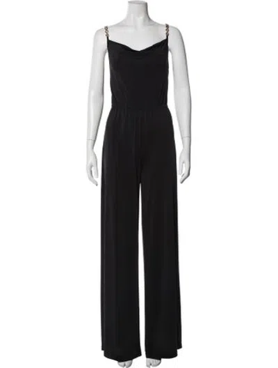 Pre-owned L'agence Cowl Neck Jumpsuit In Black