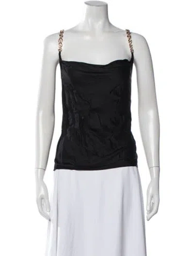 Pre-owned L'agence Cowl Neck Sleeveless Top In Black