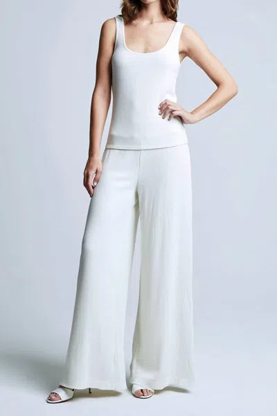 L'agence Crawford Wide Leg Pant In Ivory In White