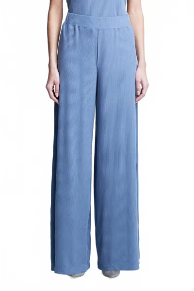 L'agence Crawford Wide Leg Pants In Steel Blue