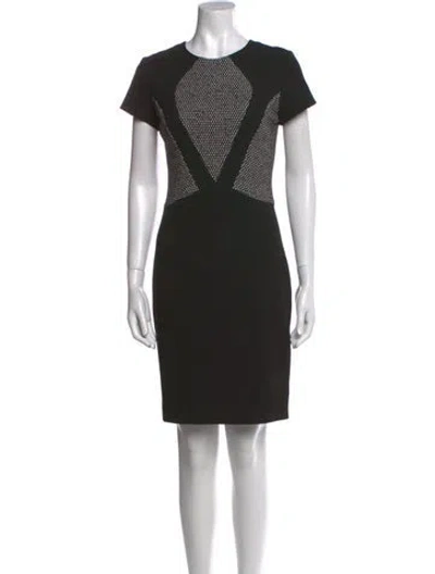 Pre-owned L'agence Crew Neck Knee-length Dress In Black