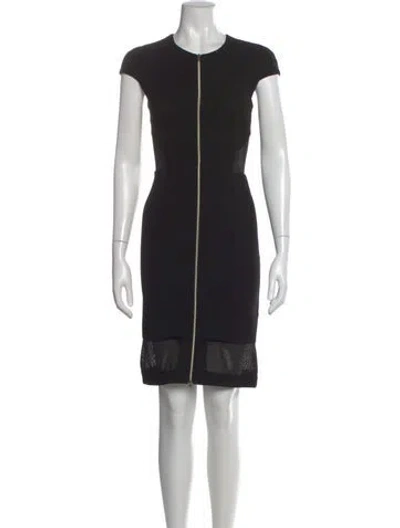 Pre-owned L'agence Crew Neck Knee-length Dress In Black