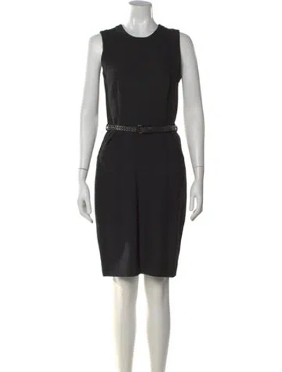 Pre-owned L'agence Crew Neck Knee-length Dress In Black