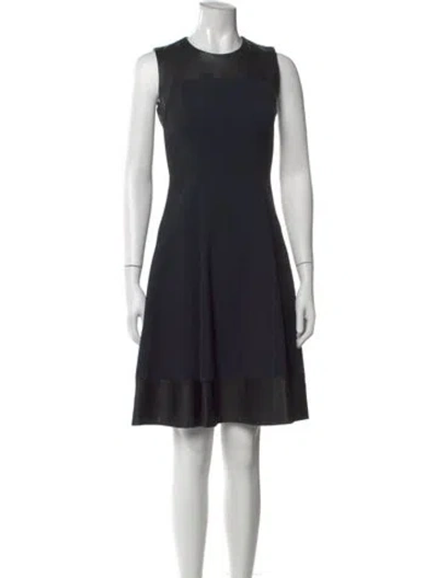 Pre-owned L'agence Crew Neck Knee-length Dress In Black