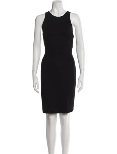 Pre-owned L'agence Crew Neck Knee-length Dress In Black