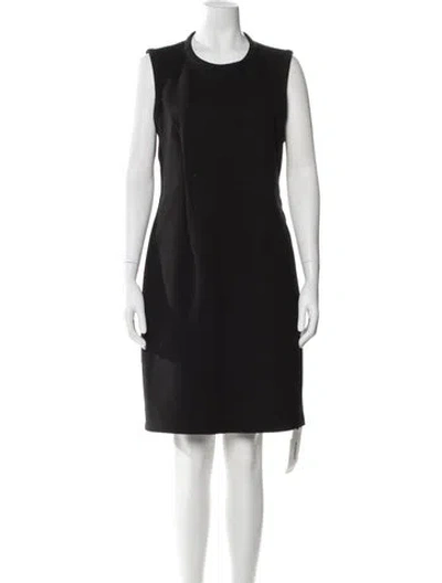 Pre-owned L'agence Crew Neck Knee-length Dress In Black