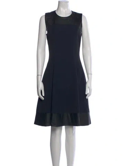 Pre-owned L'agence Crew Neck Knee-length Dress In Black