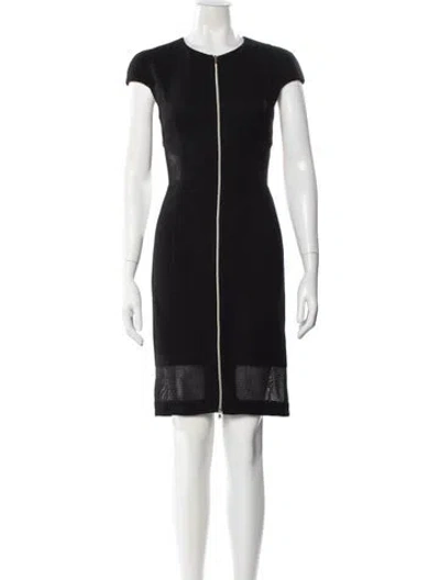Pre-owned L'agence Crew Neck Knee-length Dress In Black