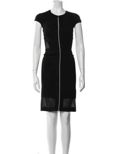 Pre-owned L'agence Crew Neck Knee-length Dress In Black