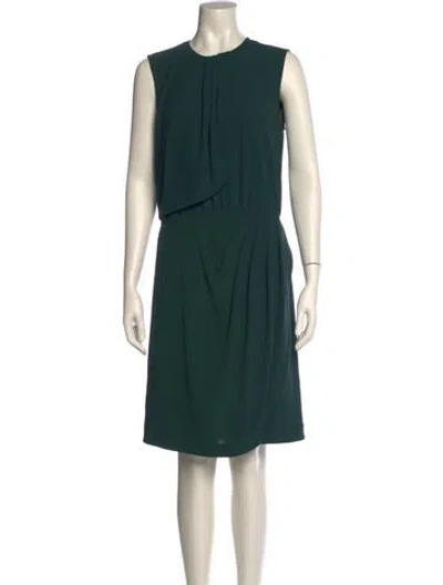 Pre-owned L'agence Crew Neck Knee-length Dress In Green