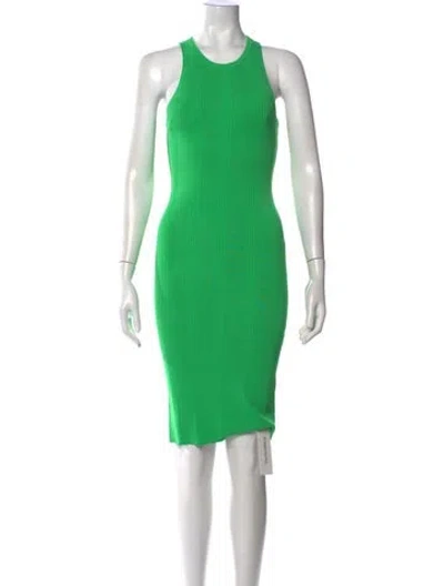 Pre-owned L'agence Crew Neck Knee-length Dress In Green